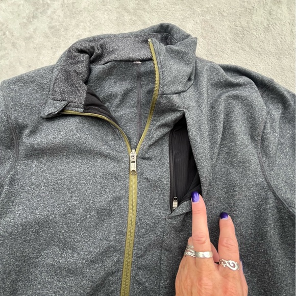 Lululemon Men's Sojourn Athletic Track Jacket Heathered Gray - Picture 5 of 12